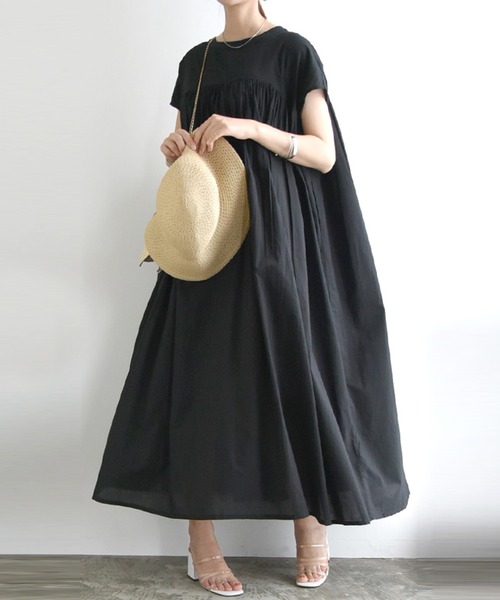 「and it_」 半袖ワンピース M ブラック レディース_画像9