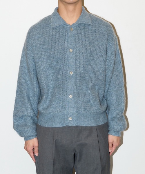 GOAT ESSENCE セーター ニット MOHAIR KNIT POLO SHIRT メンズ