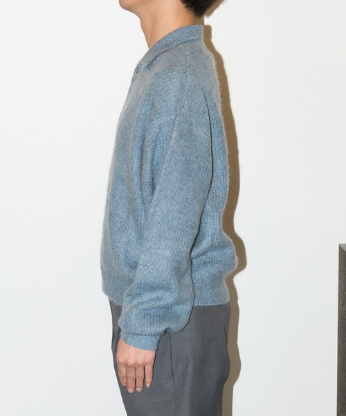 GOAT ESSENCE セーター ニット MOHAIR KNIT POLO SHIRT メンズ