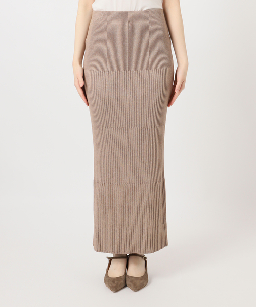 引越の為12/26まで値下げ⚠︎説明お読みください ノーブル リブニットスカート NOBLE（ノーブル） スカート 「追加2」リブニットタイトスカート