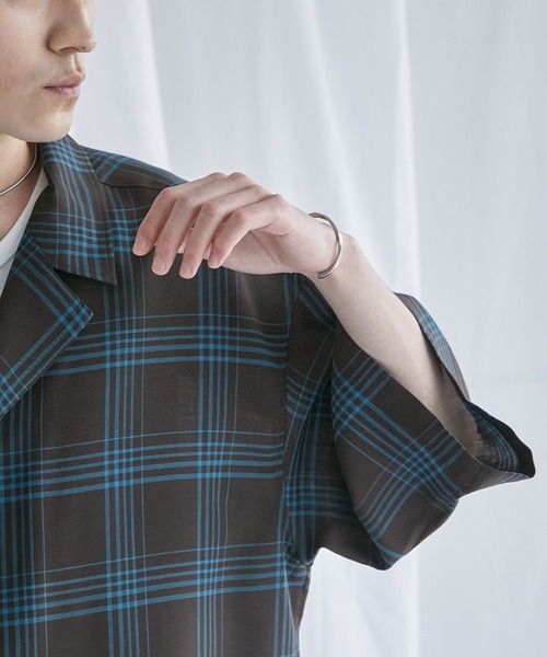 「PUBLIC TOKYO」 半袖シャツ 1 ブラウン メンズ_画像5