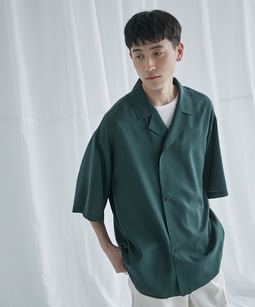 「PUBLIC TOKYO」 半袖シャツ 1 ブラウン メンズ_画像6