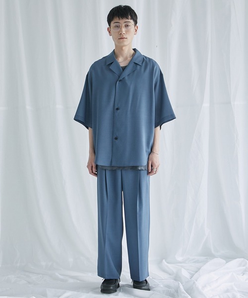 「PUBLIC TOKYO」 半袖シャツ 1 ブラウン メンズ_画像9