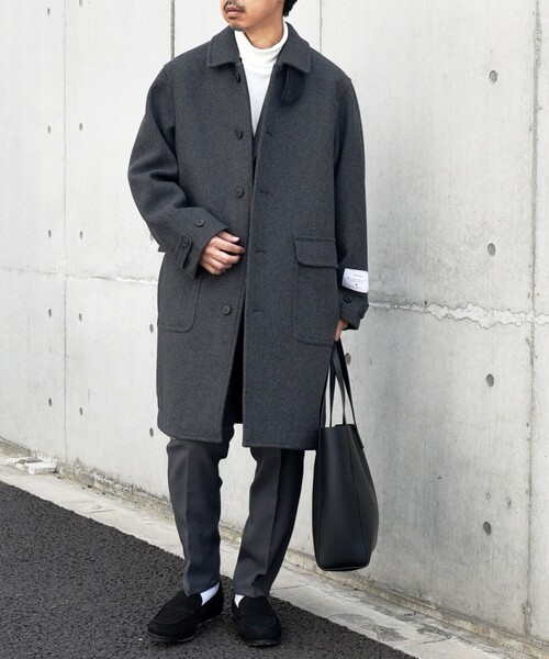 SHIPS any 「SHIPS any」 ステンカラーコート MEDIUM ネイビー メンズ