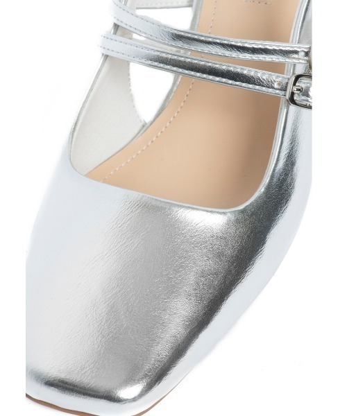 「R&E」 フラットパンプス 22.5cm アイボリー レディース_画像4