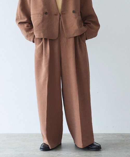 yuni パンツ Linen/Polyester wide パンツ レディース : ZOZOTOWN