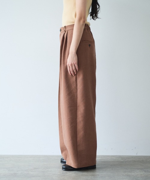 yuni パンツ Linen/Polyester wide パンツ レディース : ZOZOTOWN