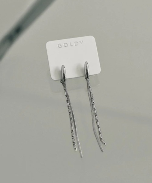 「GOLDY」 イヤリング（両耳用） FREE シルバー レディース_画像6