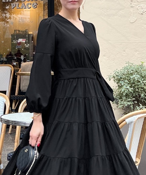 JENNE」 7分袖ワンピース LARGE ネイビー レディース : ZOZOTOWN Yahoo