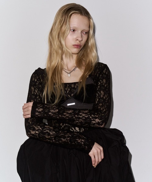 JOSE MOON（ジョゼムーン） ワンピース COWL TUCK LACE DRESS/カウル