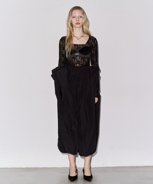 JOSE MOON（ジョゼムーン） ワンピース COWL TUCK LACE DRESS/カウル