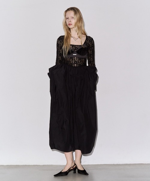 JOSE MOON（ジョゼムーン） ワンピース COWL TUCK LACE DRESS/カウル