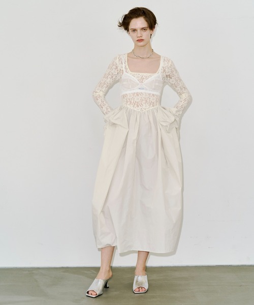 JOSE MOON（ジョゼムーン） ワンピース COWL TUCK LACE DRESS/カウル