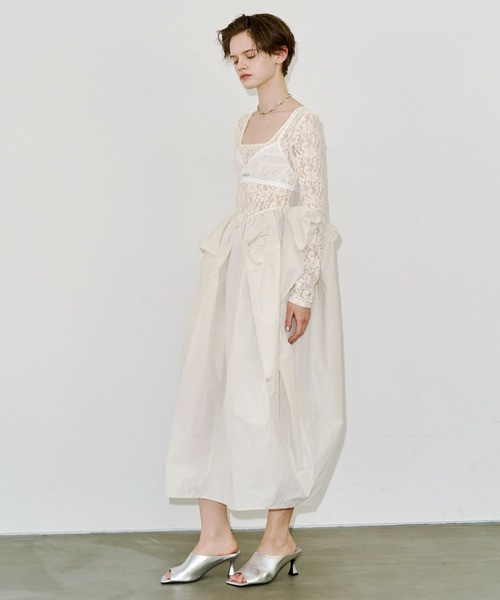 JOSE MOON（ジョゼムーン） ワンピース COWL TUCK LACE DRESS/カウル