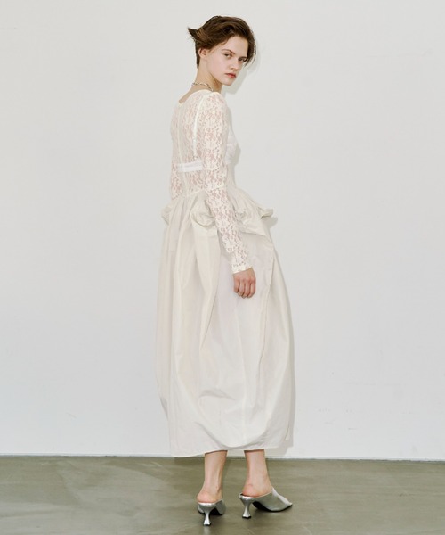 JOSE MOON（ジョゼムーン） ワンピース COWL TUCK LACE DRESS/カウル