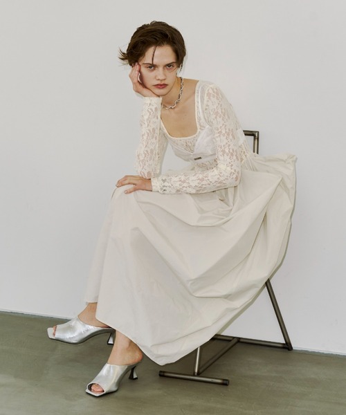 JOSE MOON（ジョゼムーン） ワンピース COWL TUCK LACE DRESS/カウル