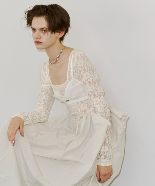 JOSE MOON（ジョゼムーン） ワンピース COWL TUCK LACE DRESS/カウル