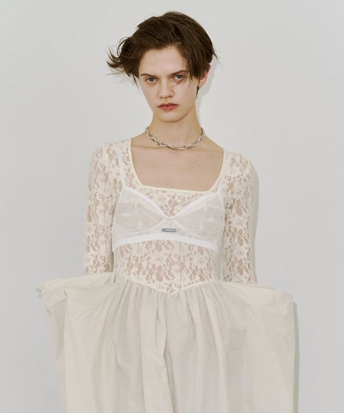 JOSE MOON（ジョゼムーン） ワンピース COWL TUCK LACE DRESS/カウル
