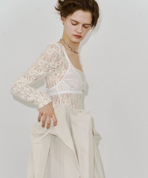 JOSE MOON（ジョゼムーン） ワンピース COWL TUCK LACE DRESS/カウル