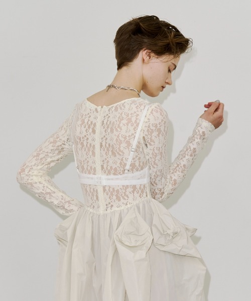 JOSE MOON（ジョゼムーン） ワンピース COWL TUCK LACE DRESS/カウル