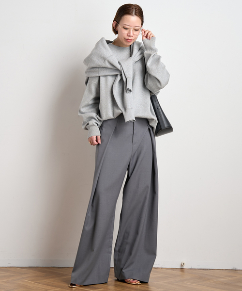 EVERYDAY I LIKE. クルーネック カーディガングレー新品未使用品 EVERYDAY I LIKE. カーディガン コットンカシミヤリラックス