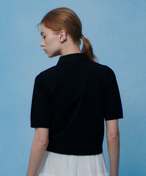 ポロシャツ ポロ 「LOULOU WILLOUGHBY」フラワービジューポロ レディースの画像