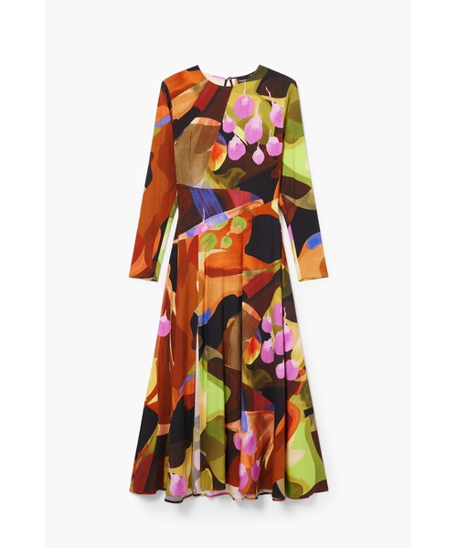 「Desigual」 長袖ワンピース X-LARGE ブラウン レディース_画像3