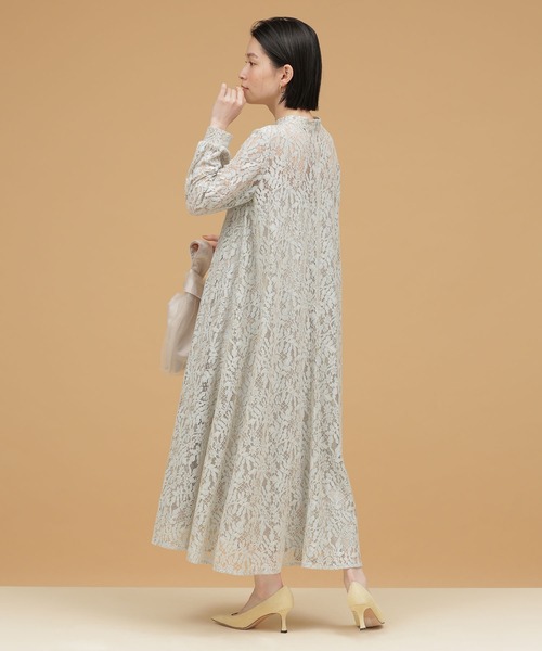 「kaene」 7分袖ワンピース FREE ネイビー レディース_画像6