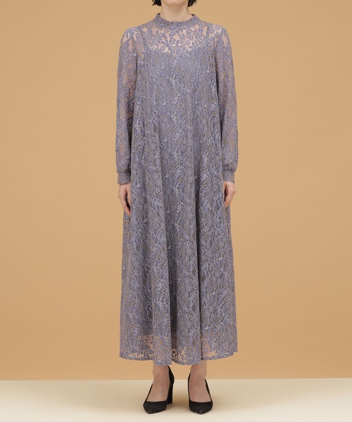 「kaene」 7分袖ワンピース FREE ネイビー レディース_画像7