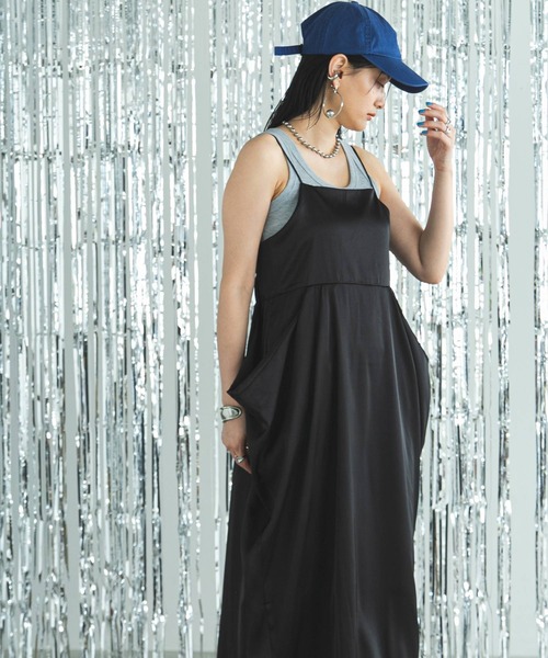 「bohmal」 キャミソールワンピース MEDIUM ブラック レディース_画像2