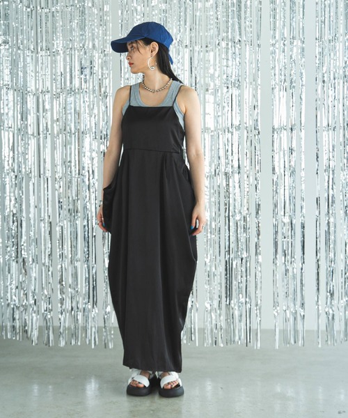 「bohmal」 キャミソールワンピース MEDIUM ブラック レディース_画像5