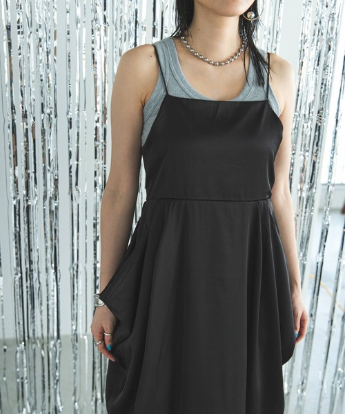 「bohmal」 キャミソールワンピース MEDIUM ブラック レディース_画像6
