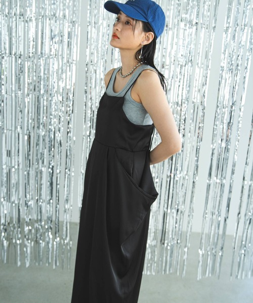 「bohmal」 キャミソールワンピース MEDIUM ブラック レディース_画像8