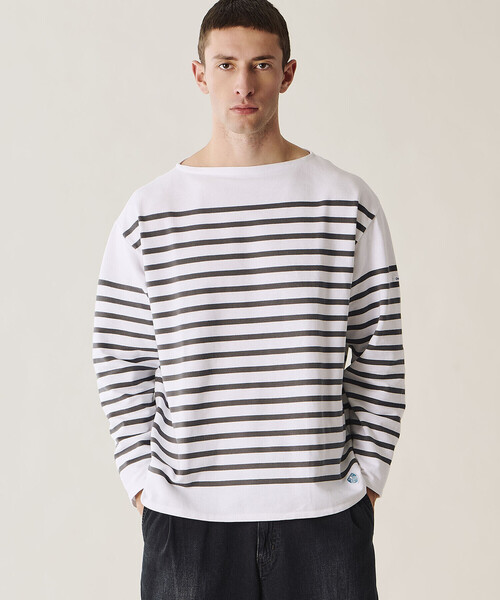 新品オーシバル　オーバーサイズビックTシャツ ORCIVAL（オーシバル） tシャツ Tシャツ ビッグシルエット ボーダーT