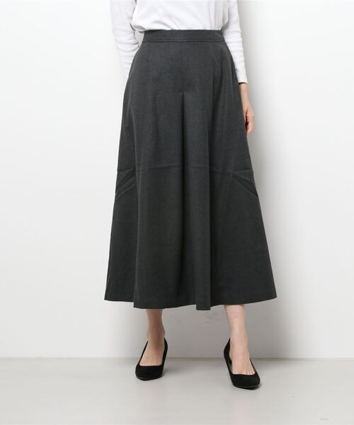 「sm2rhythm」 フレアスカート フリ- グレー レディース_画像3