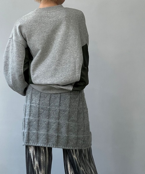 「chuclla」 ニットスカート FREE ライトグレー レディース_画像9
