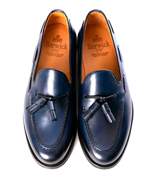 「Berwick1707」 ローファー 6.5 グリーン メンズの画像