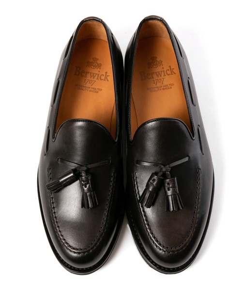 「Berwick1707」 ローファー 6.5 グリーン メンズの画像
