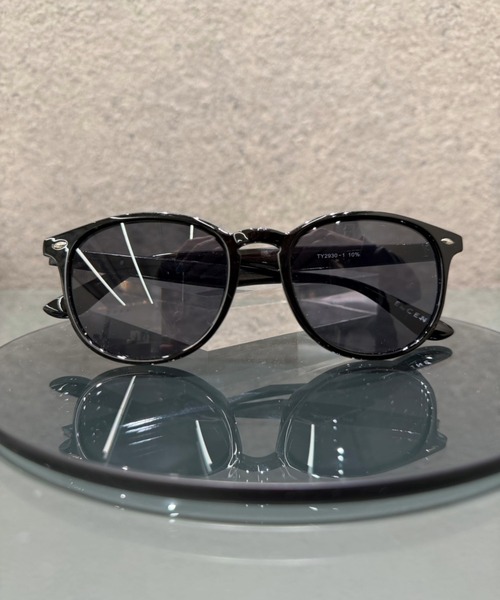 美品 Spec Espace ES-5256 サングラス ウェリントン ブラック Essence by CENE サングラス 「Essence CENE」スリムウェリントン