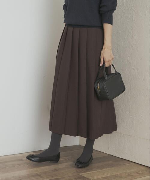 「URBAN RESEARCH DOORS」 プリーツスカート MEDIUM チャコールグレー レディース_画像2