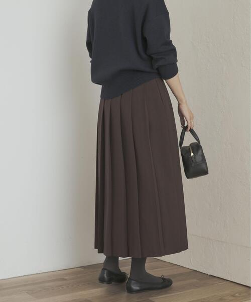 「URBAN RESEARCH DOORS」 プリーツスカート MEDIUM チャコールグレー レディース_画像3