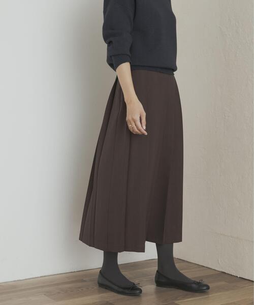 「URBAN RESEARCH DOORS」 プリーツスカート MEDIUM チャコールグレー レディース_画像4