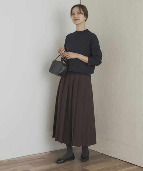 「URBAN RESEARCH DOORS」 プリーツスカート MEDIUM チャコールグレー レディース_画像6