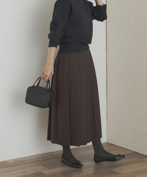 「URBAN RESEARCH DOORS」 プリーツスカート MEDIUM チャコールグレー レディース_画像8