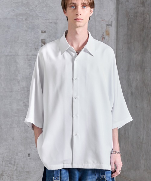 SERACE シャツ 半袖 「SERACE」Drape stretch loose short sleeve