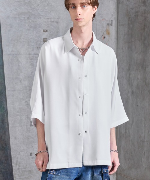 SERACE シャツ 半袖 「SERACE」Drape stretch loose short sleeve
