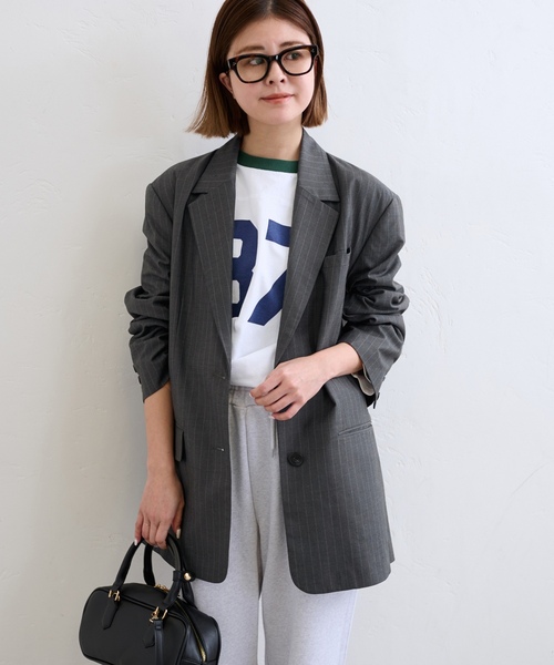 「U by SPICK&SPAN」 テーラードジャケット 36 ネイビー レディース_画像2