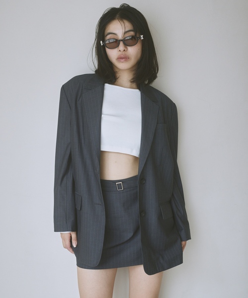 「U by SPICK&SPAN」 テーラードジャケット 36 ネイビー レディース_画像3