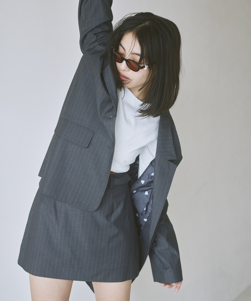 「U by SPICK&SPAN」 テーラードジャケット 36 ネイビー レディース_画像4