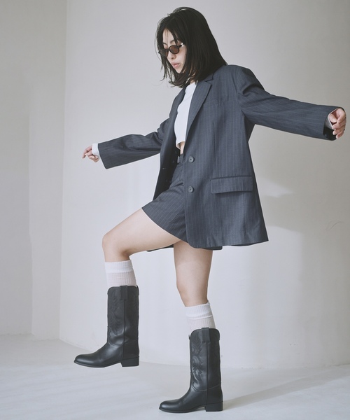 「U by SPICK&SPAN」 テーラードジャケット 36 ネイビー レディース_画像5